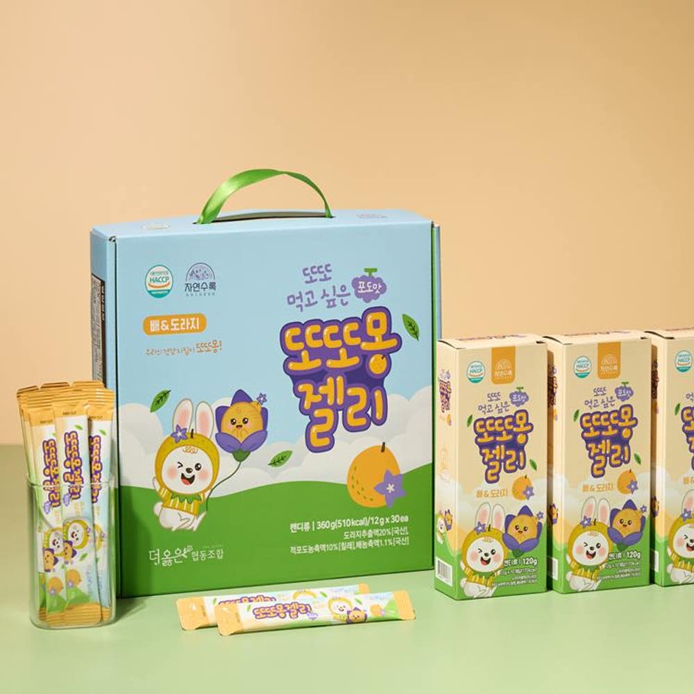 또또몽 우리 아이 어린이 국산 배도라지 포도맛 젤리 12g x 10포