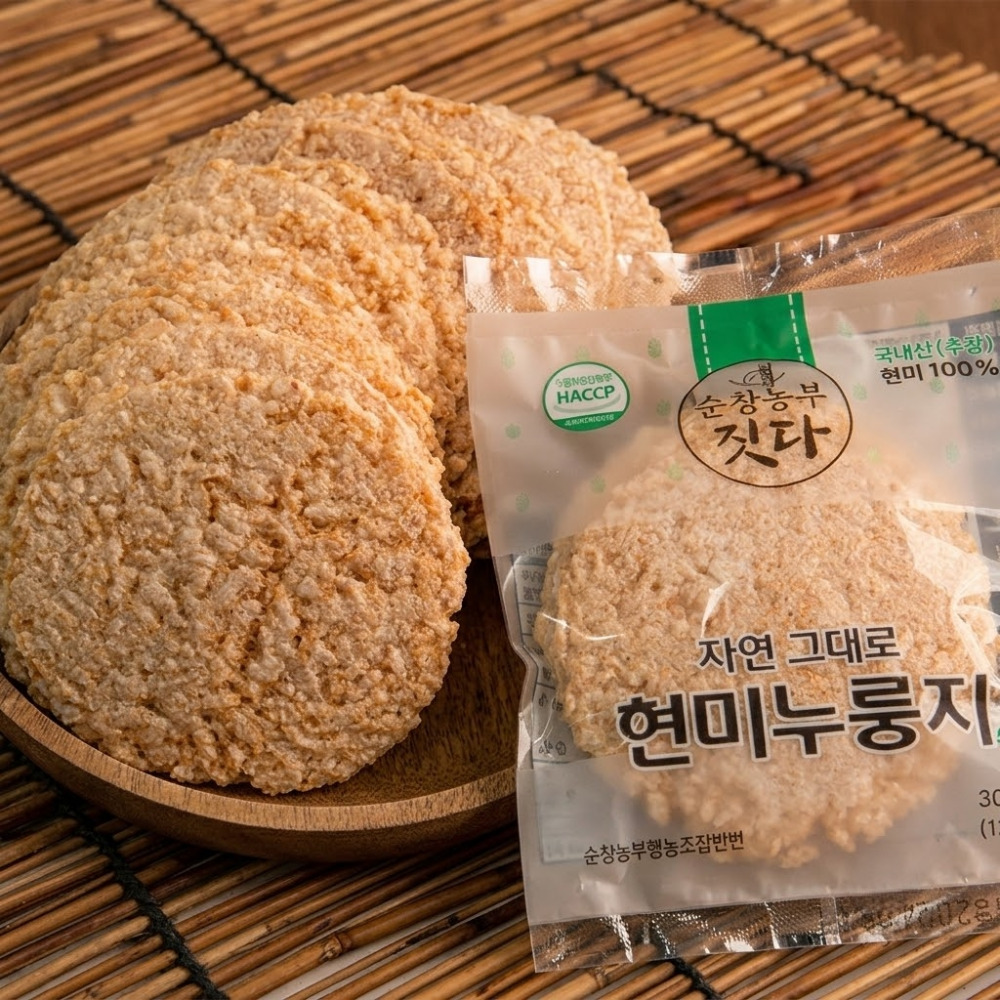 순창농부 자연그대로 현미 포켓 누룽지 영양간식 30g x 15개