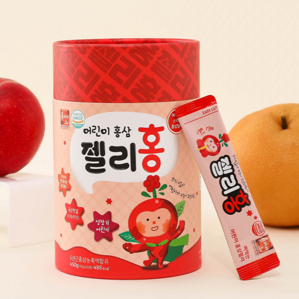 젤리홍 어린이 홍삼 젤리 국내산 6년근 30포