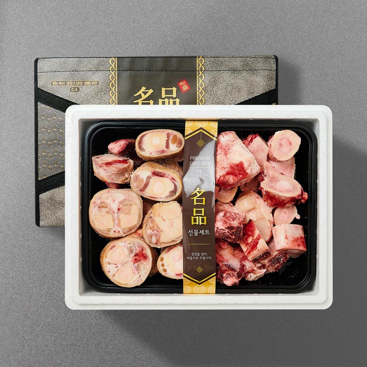 기품맛담 1등급 명품 한우 보신 우족 사골 선물세트 4kg