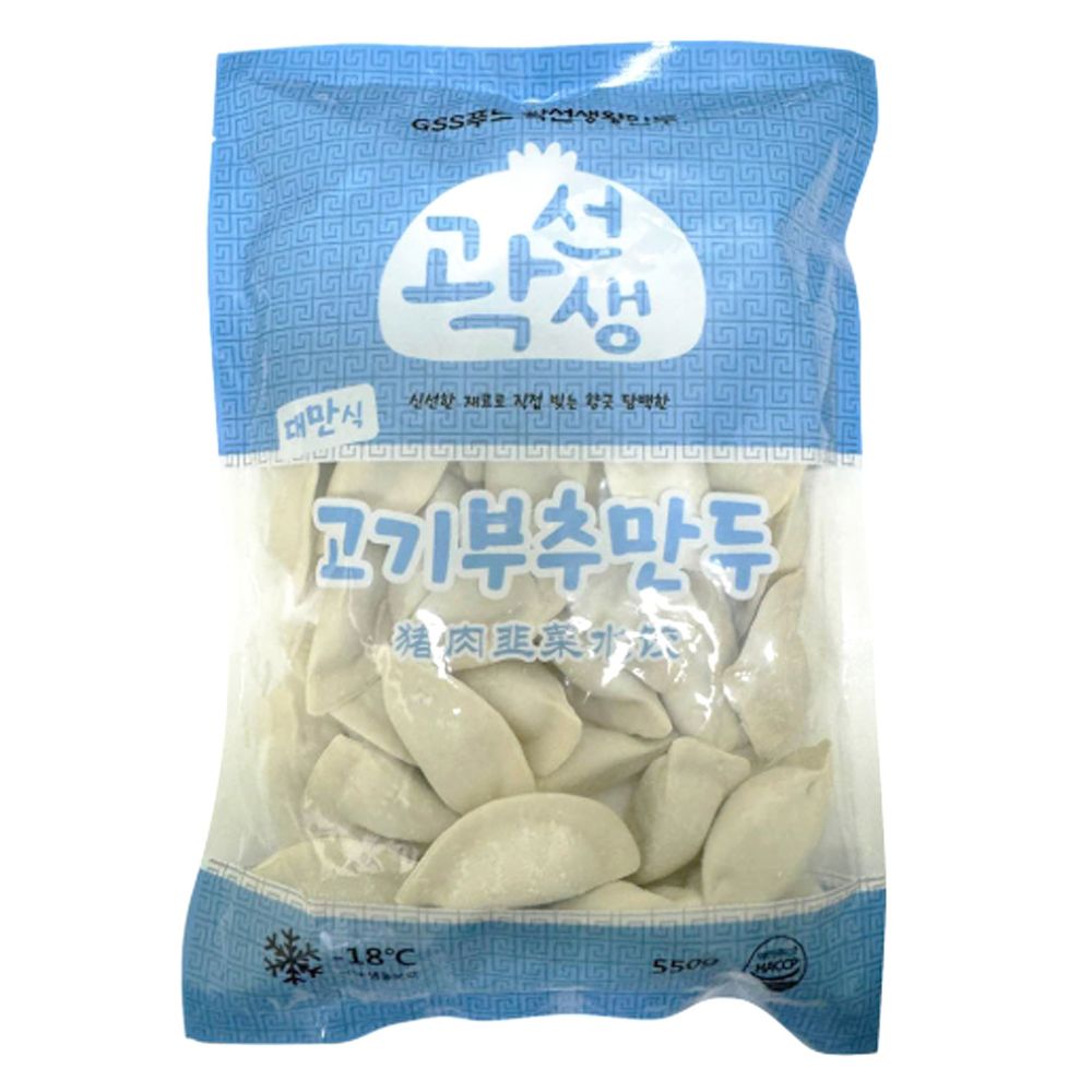곽선생왕만두 대만식 풍미 고기 부추 만두 550g HACCP인증